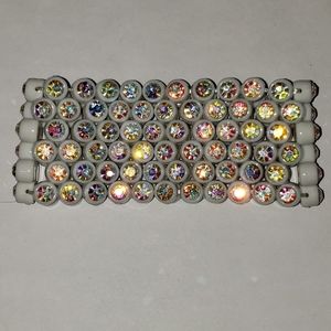 Iridescent Rhinestone Cuff Bracelet